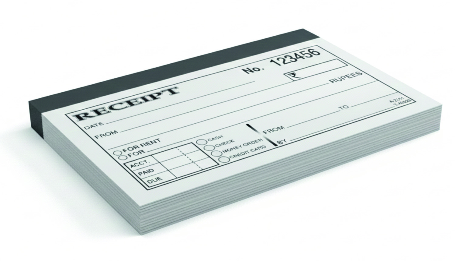 Receipt Book With Serial (Custom & Monochromatic)