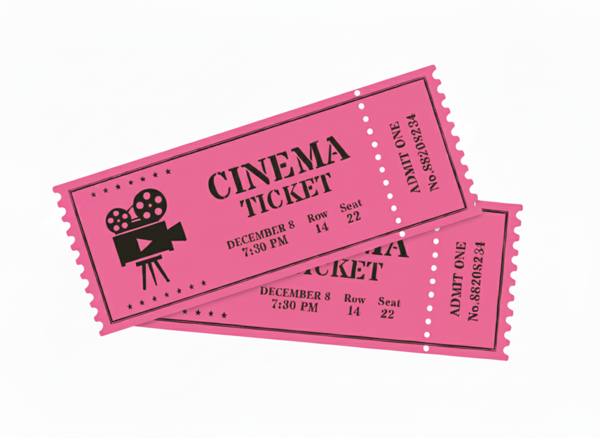 Theater & Cinema Hall Ticket (Monochromatic)