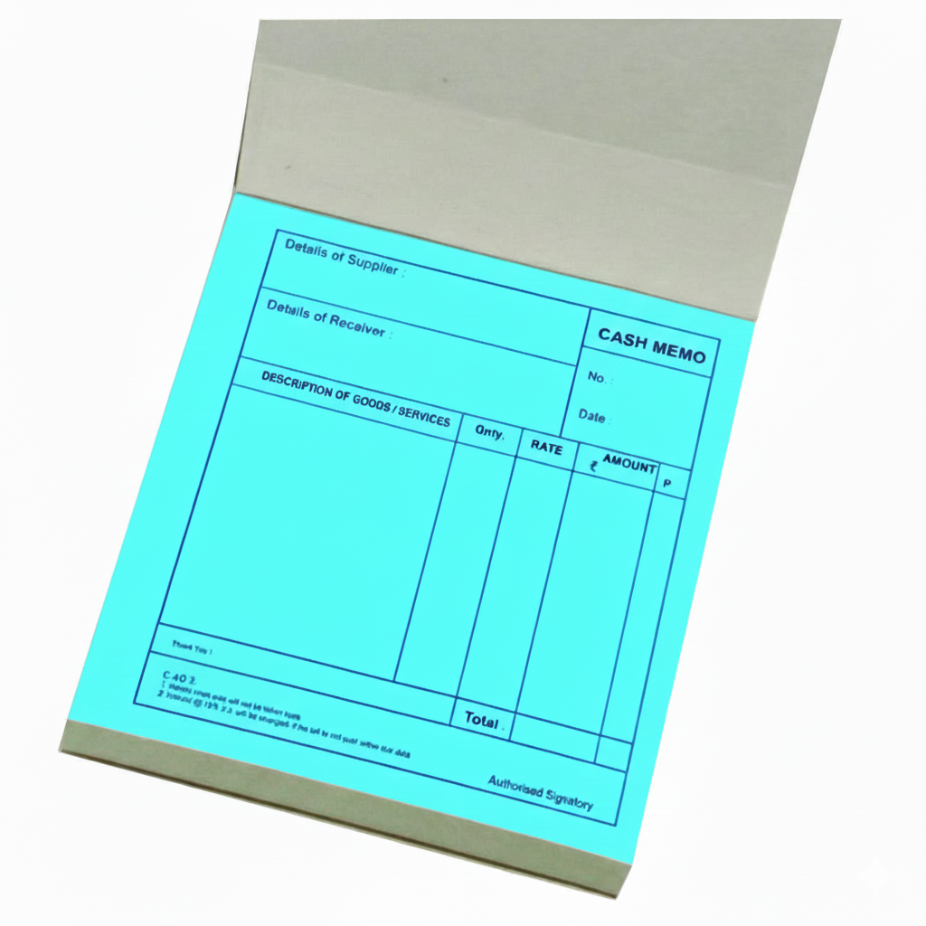 Cash Memo (Custom & Monochromatic)