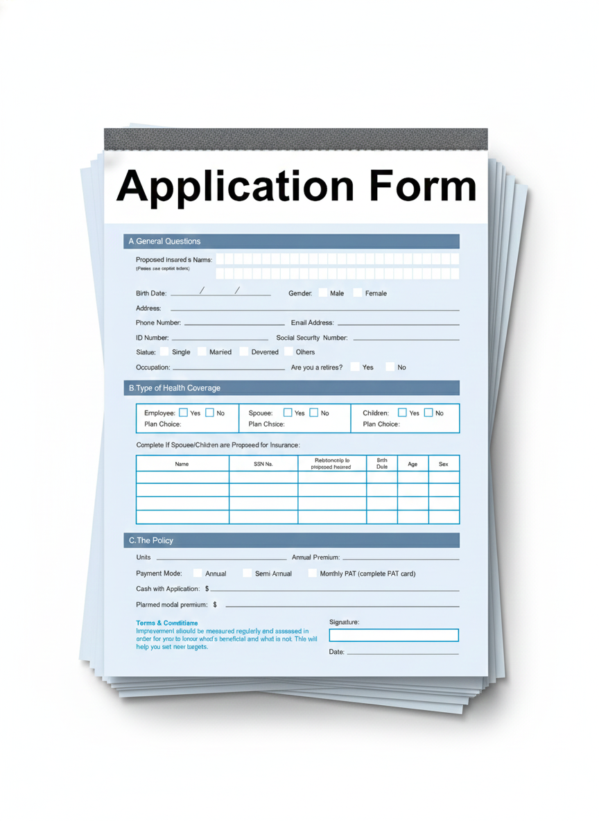 Application Form (Monochromatic) Printing Service