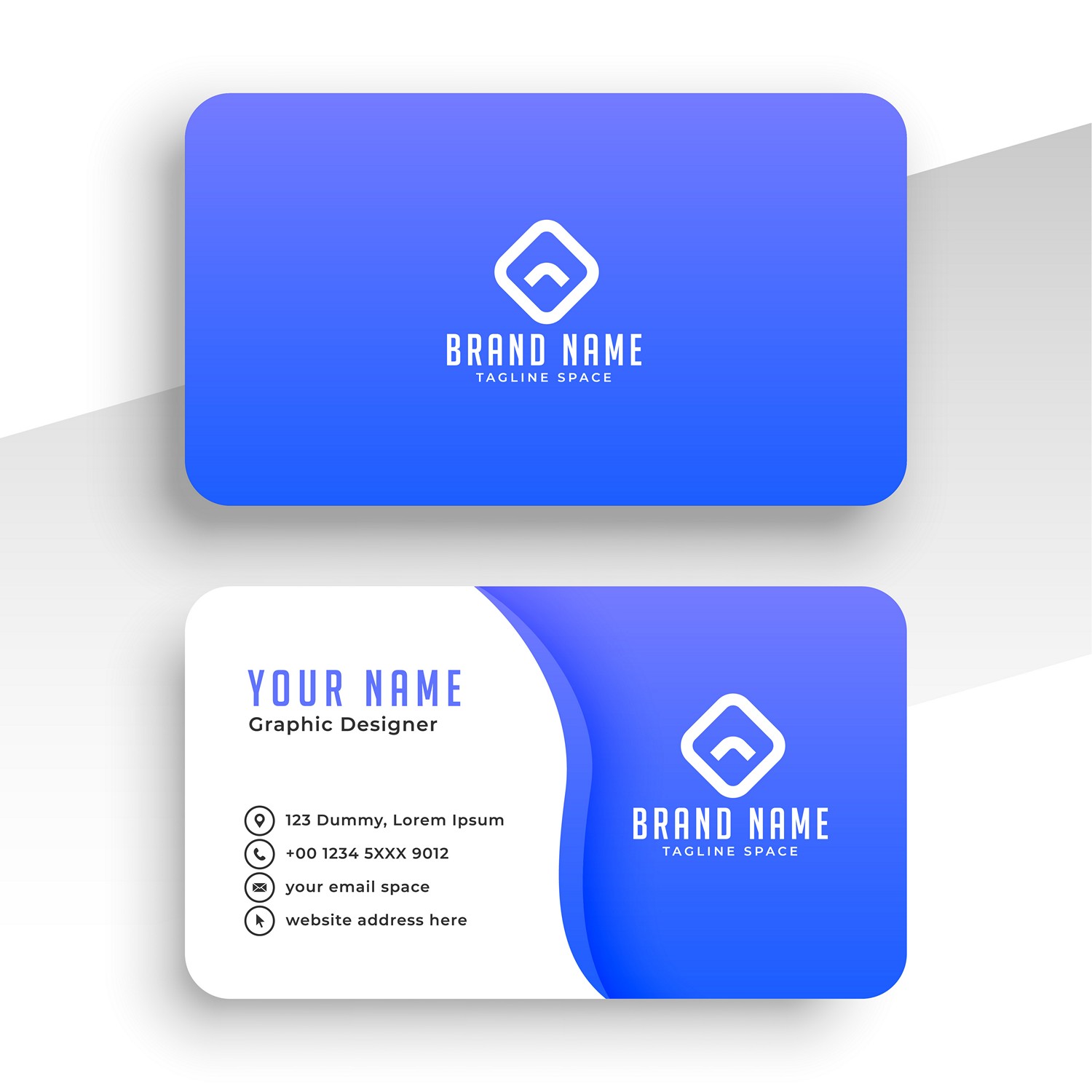 Modern Blue Gradient Business Card