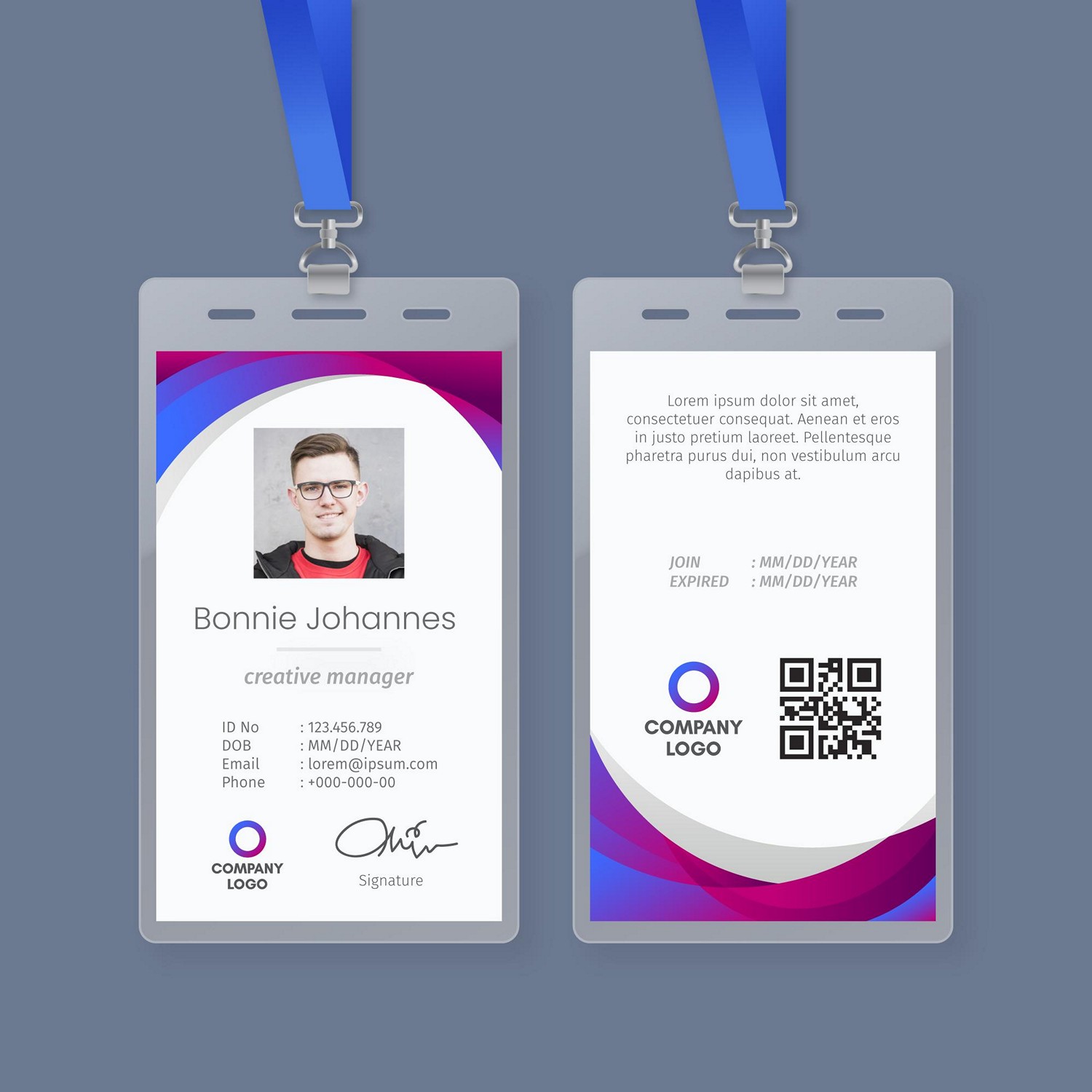 Stunning Abstract ID Card: Custom Digital Print