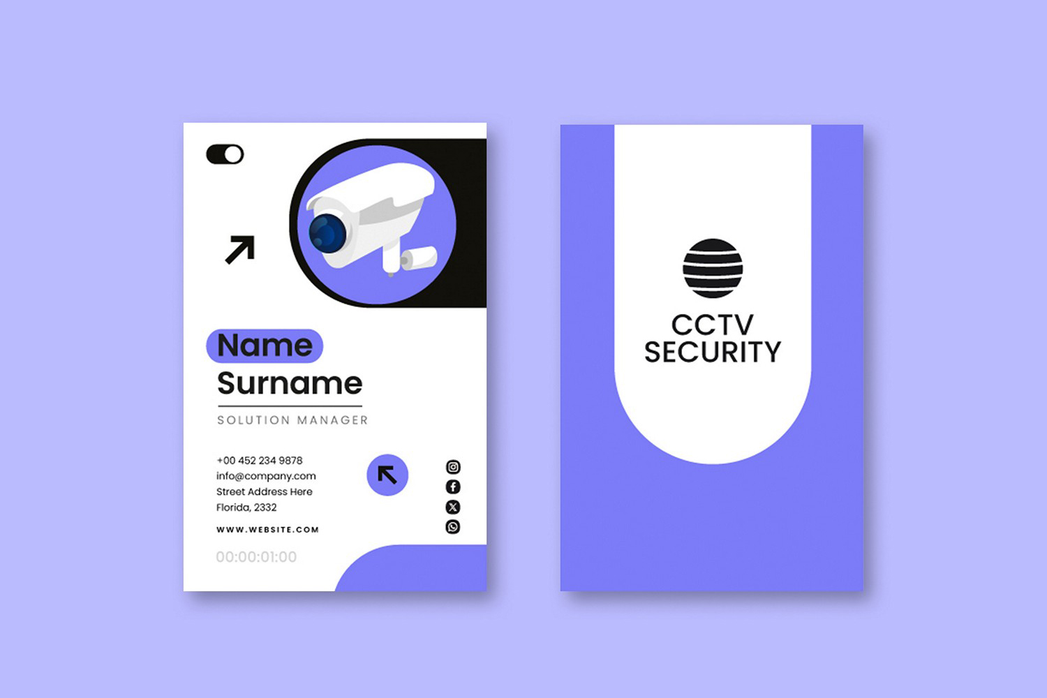 CCTV Security: Modern Vertical ID Card