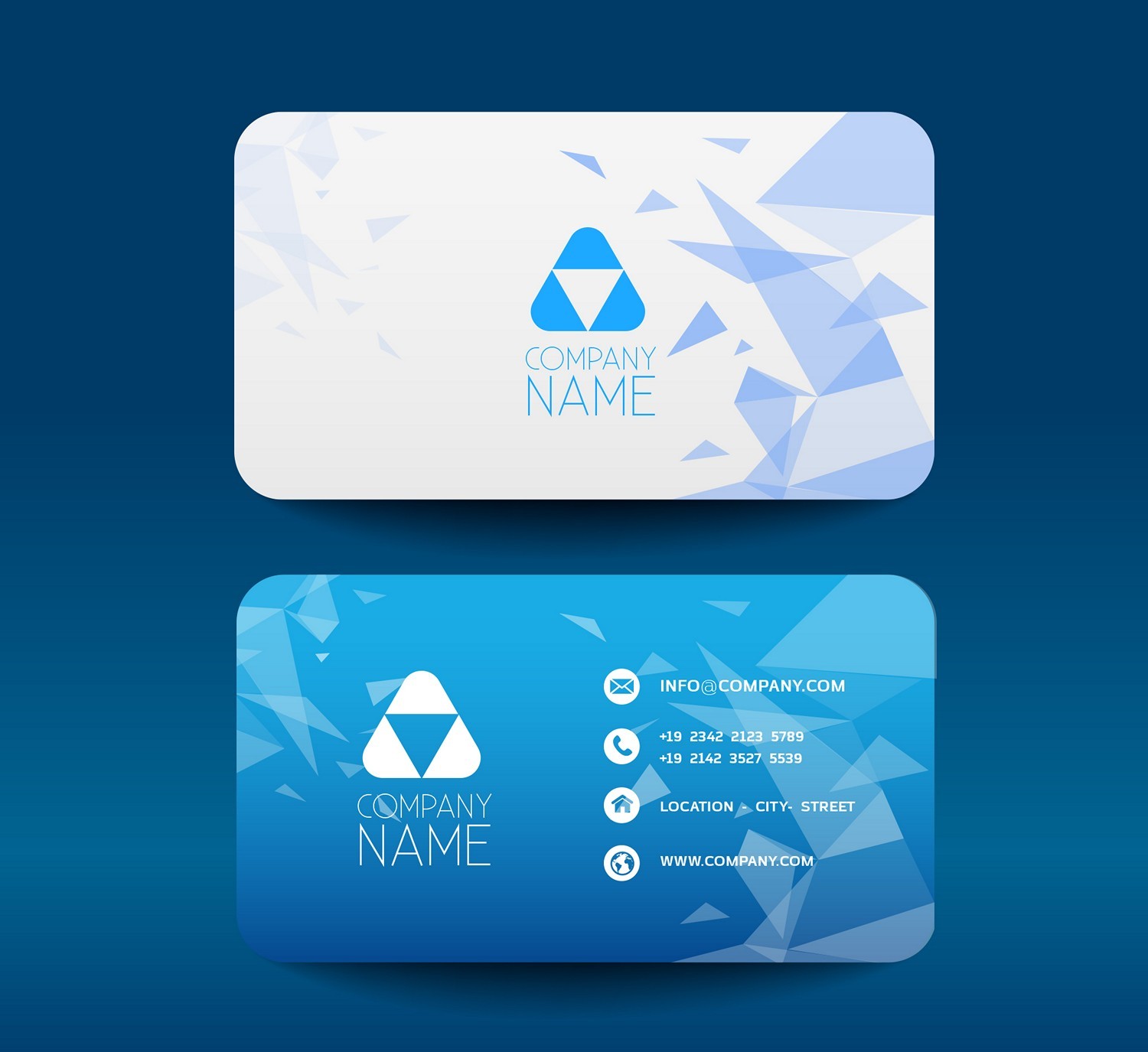 Modern Geometric Business Card - Custom Digital Print