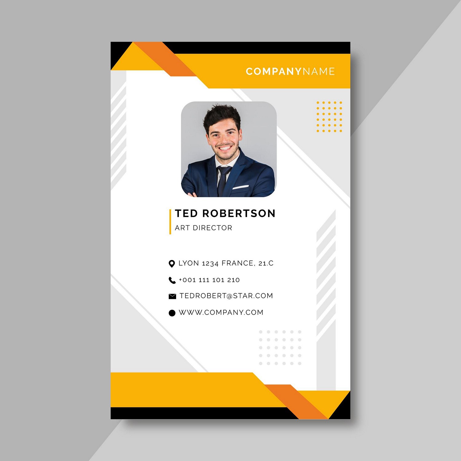 Modern & Clean ID Card - Instant Digital Print