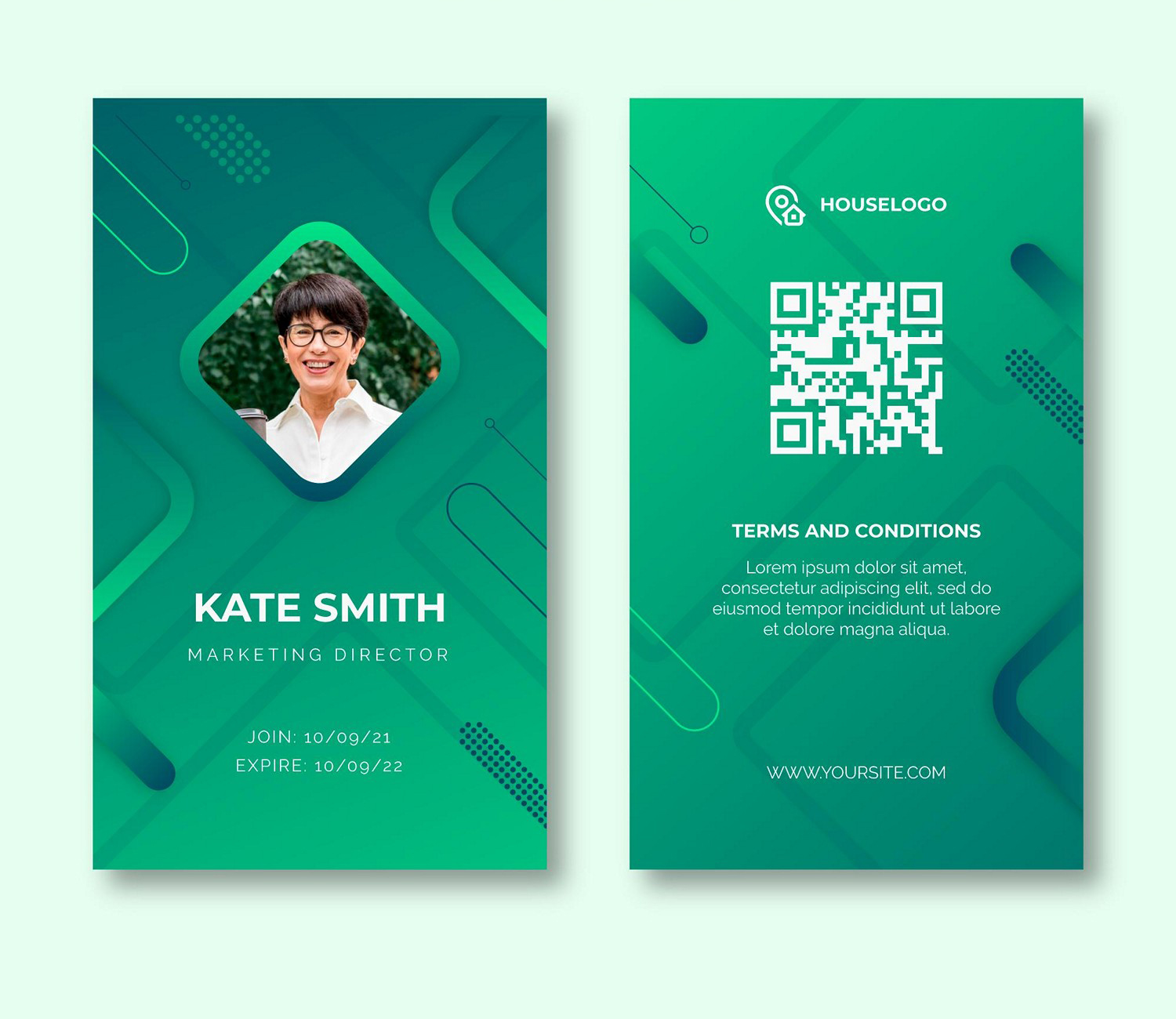 Modern & Sleek Digital ID Card - Personalized Printing Service
