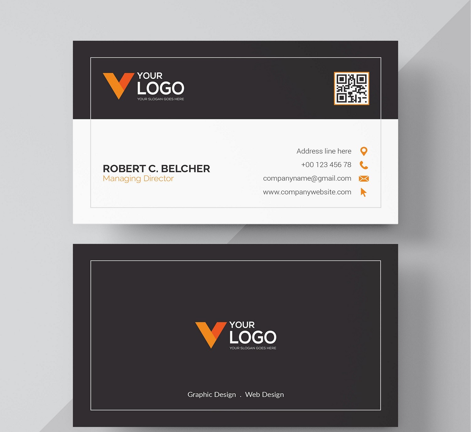 Modern & Minimalist Business Card - Instant Download & Print Ready