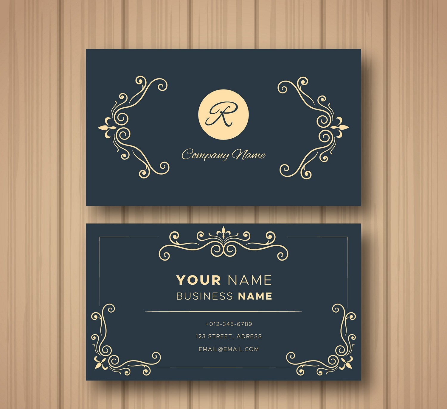 Elegantly Ornate Business Card: Custom Digital Printing