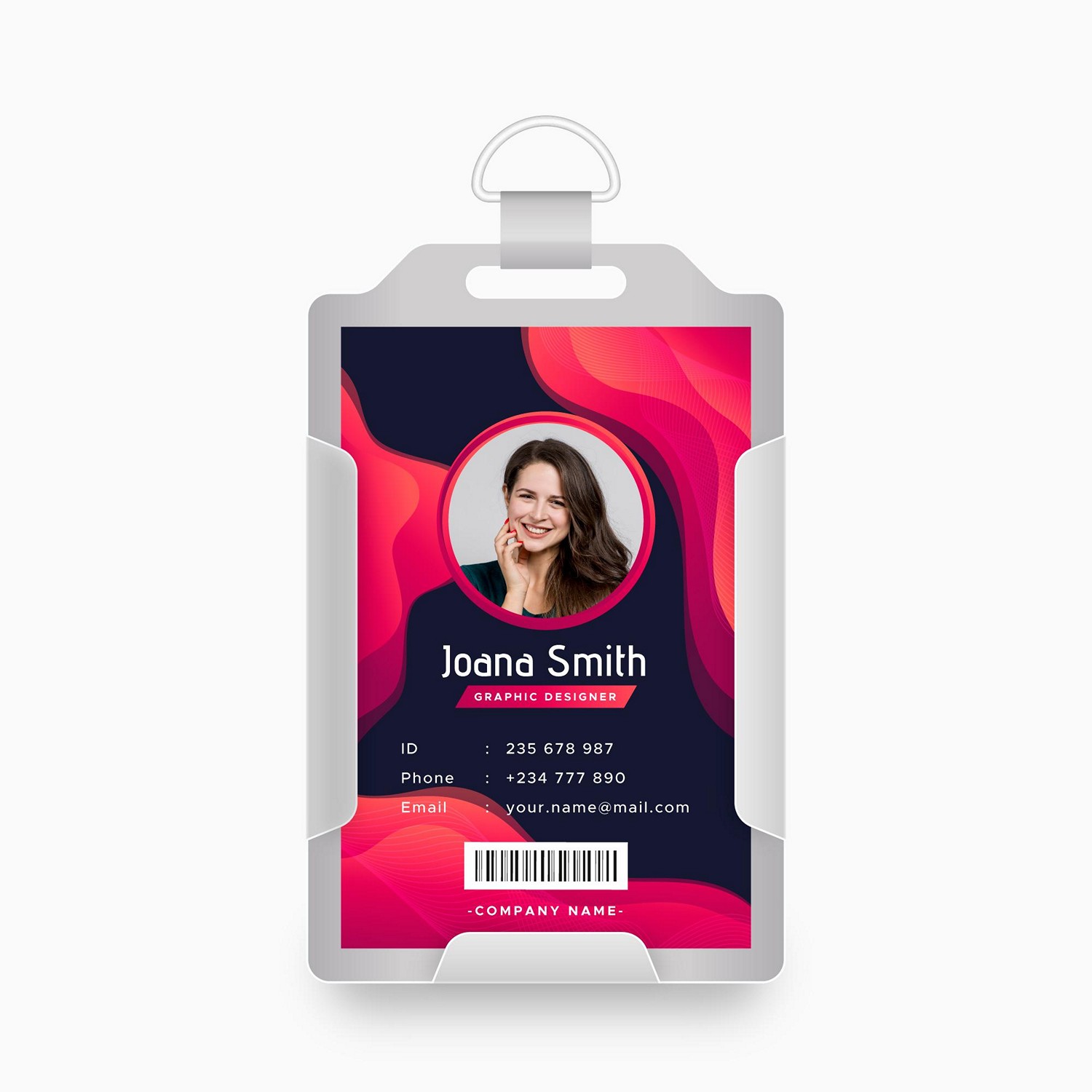 Modern & Vibrant Digital ID Card - Personalized Printing Service