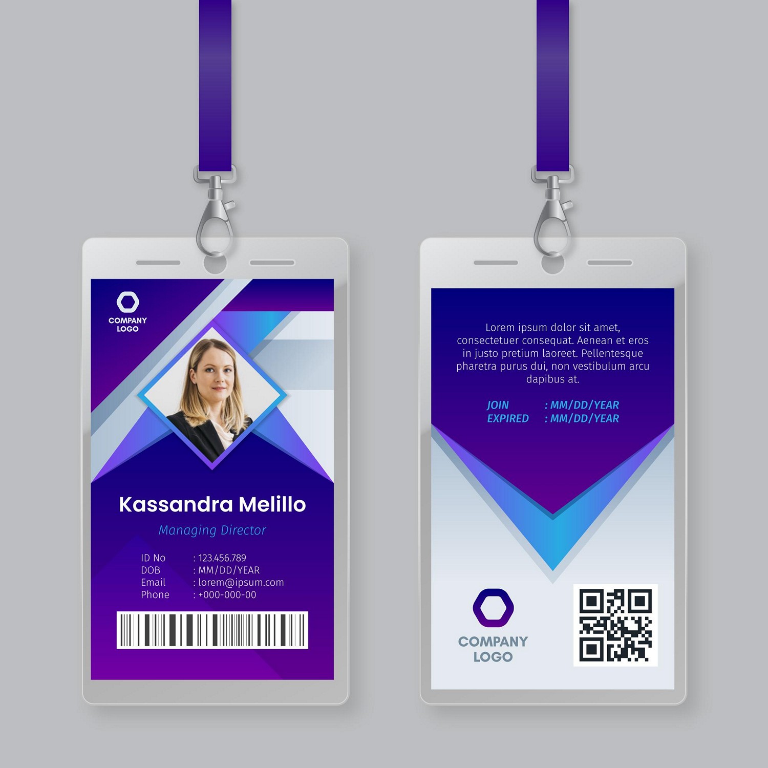 Modern & Sleek Digital ID Card - Print Ready