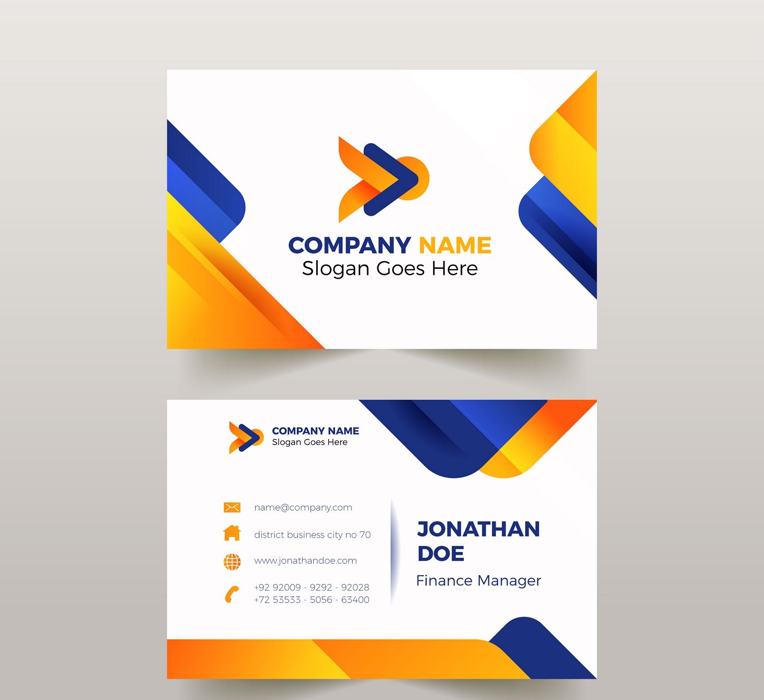 Dynamic Duo: Modern Business Card