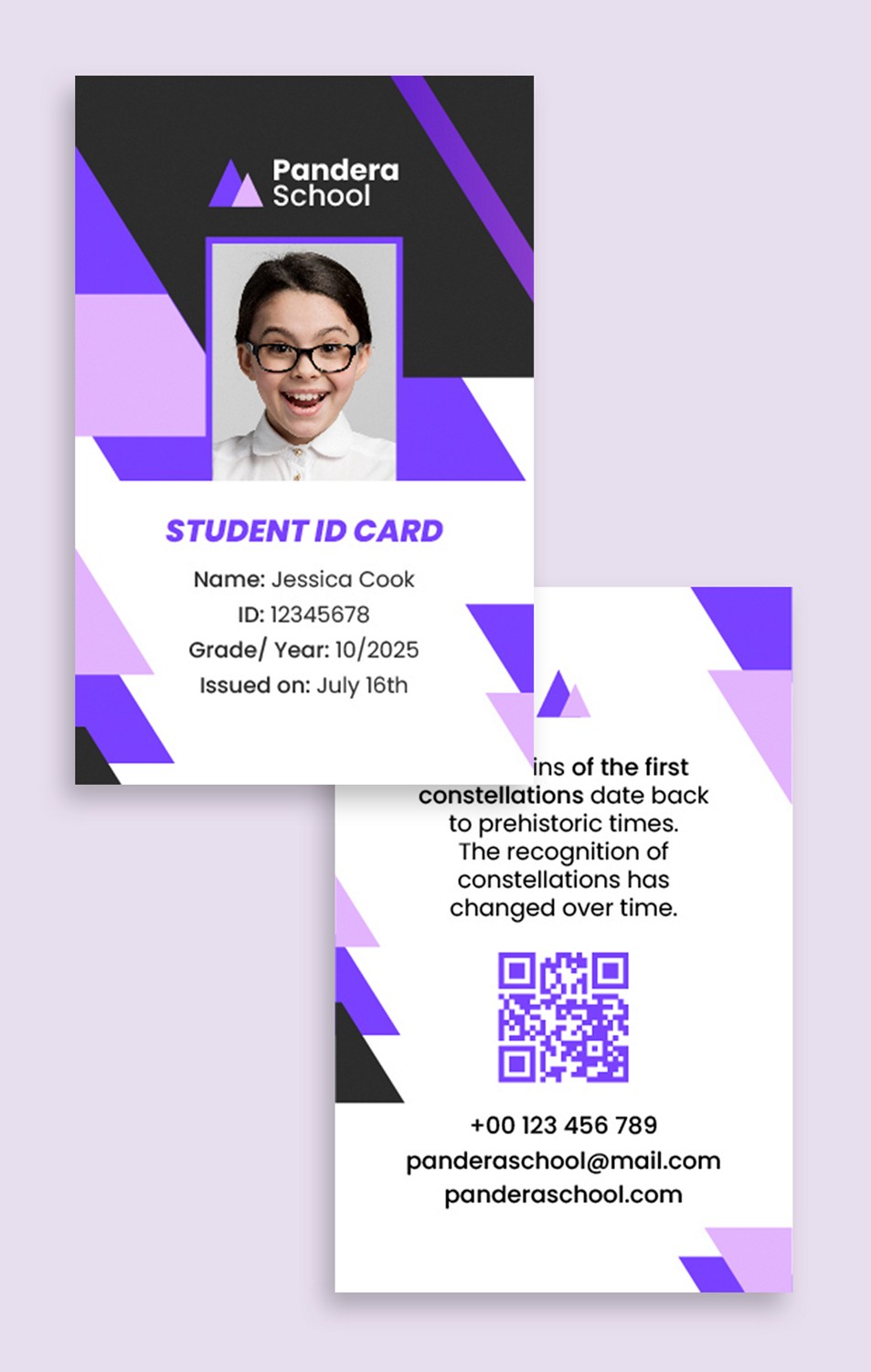 Modern & Customizable Student ID Card - Instant Digital Print