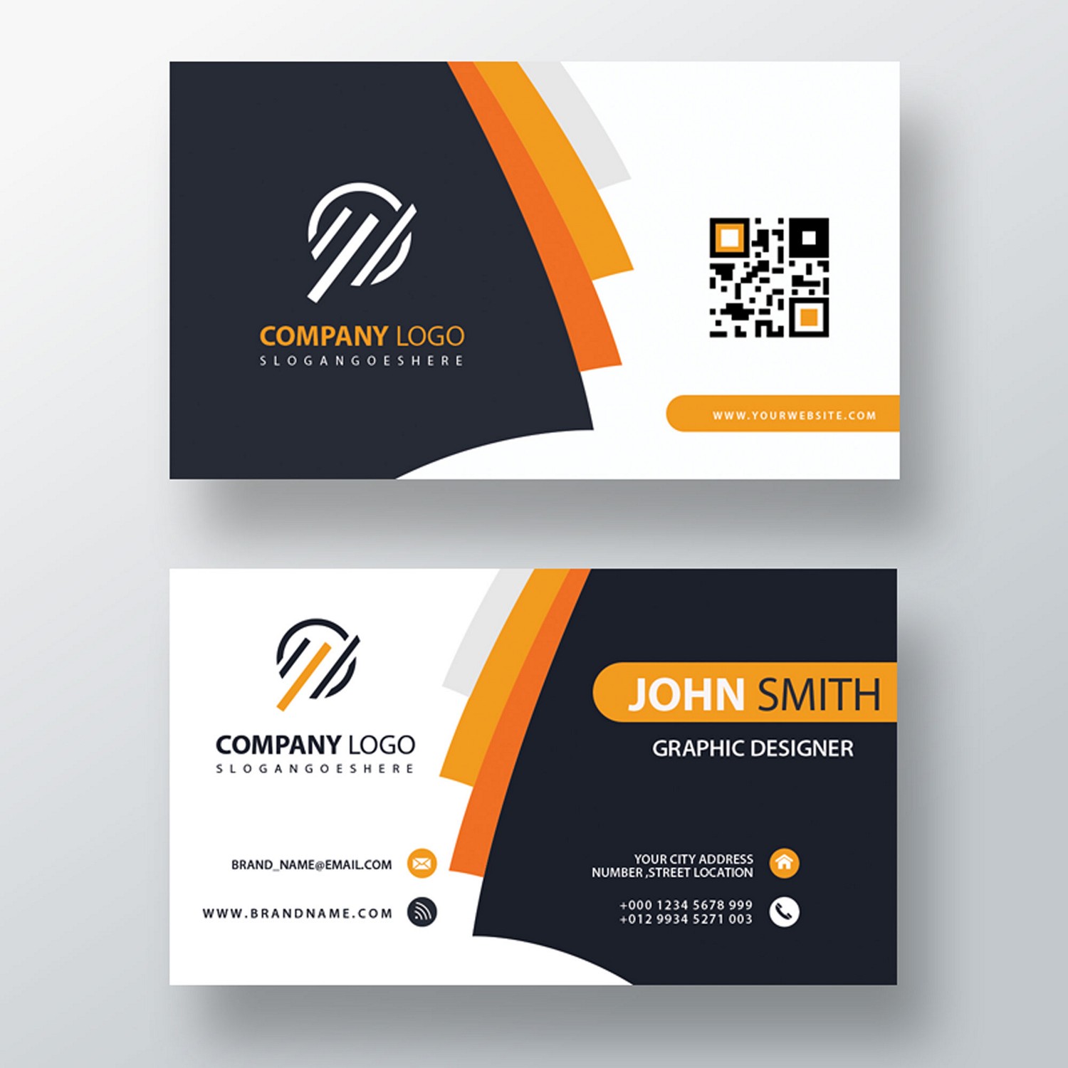 Modern & Dynamic Business Card - Customizable Digital Print