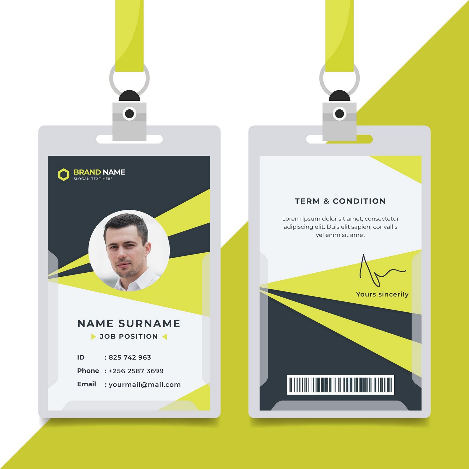 Modern & Sleek ID Card: Custom Digital Printing