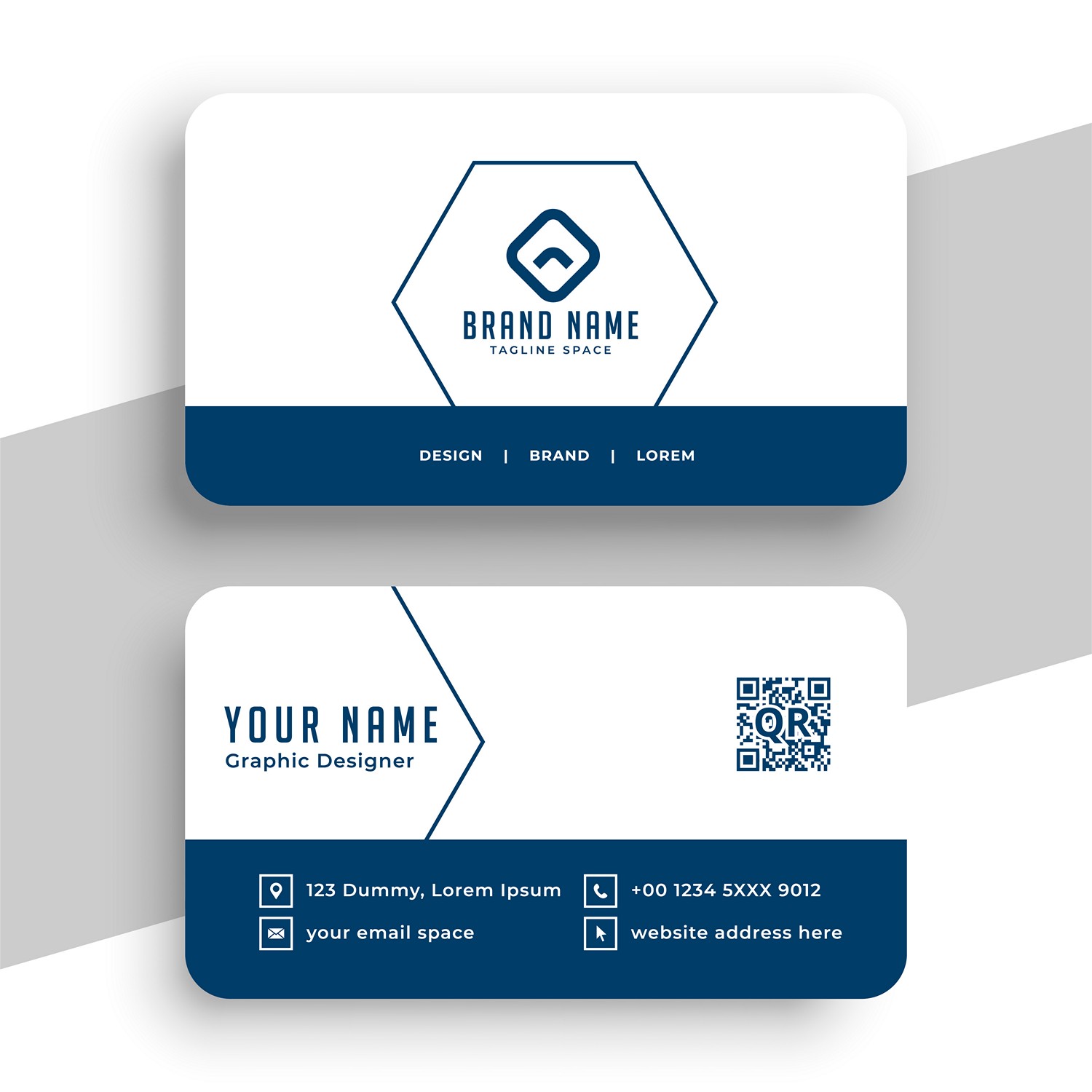 Modern Minimalist Business Card - Instant Download & Print Ready