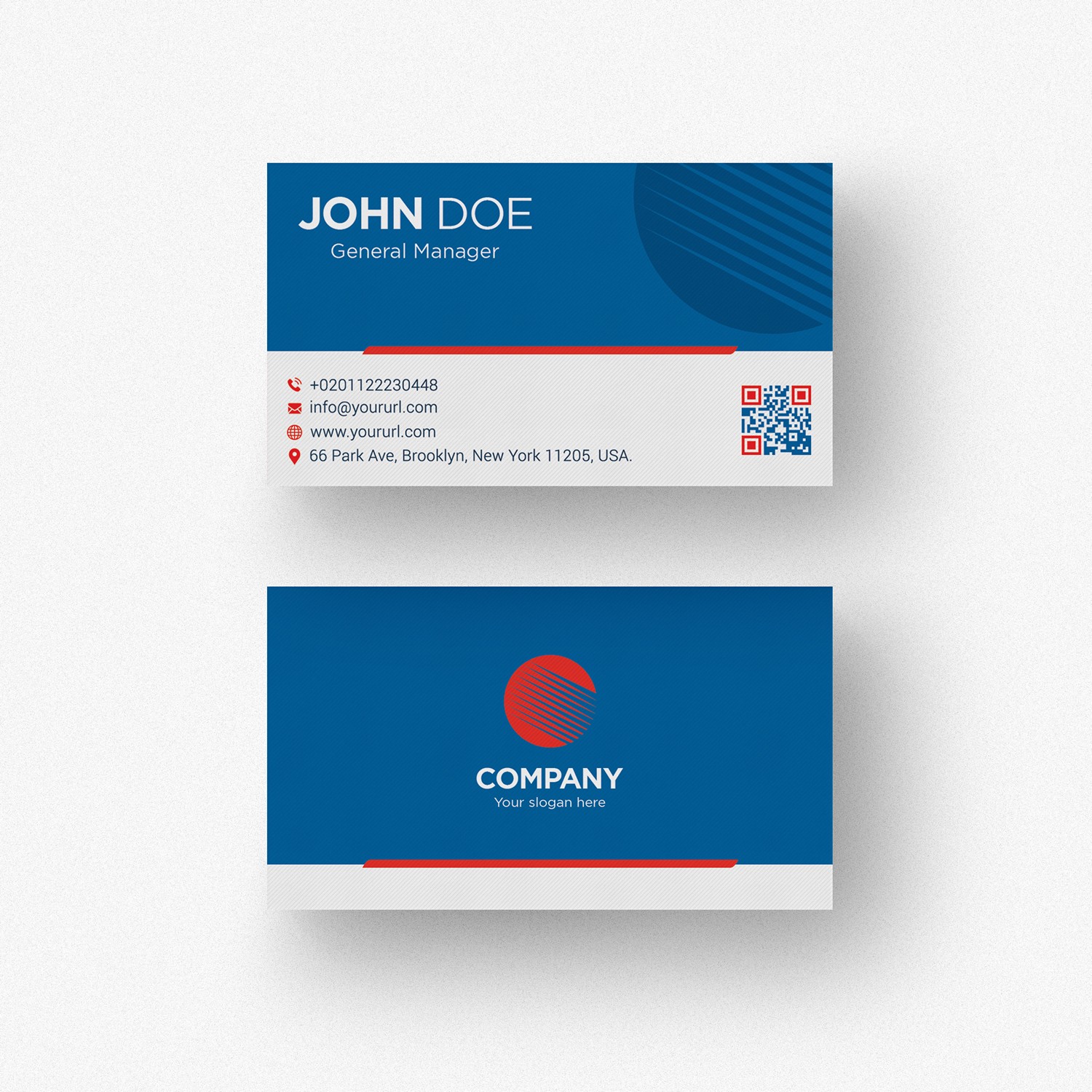 Modern Blue & Red Business Card - Your Personalized Print!