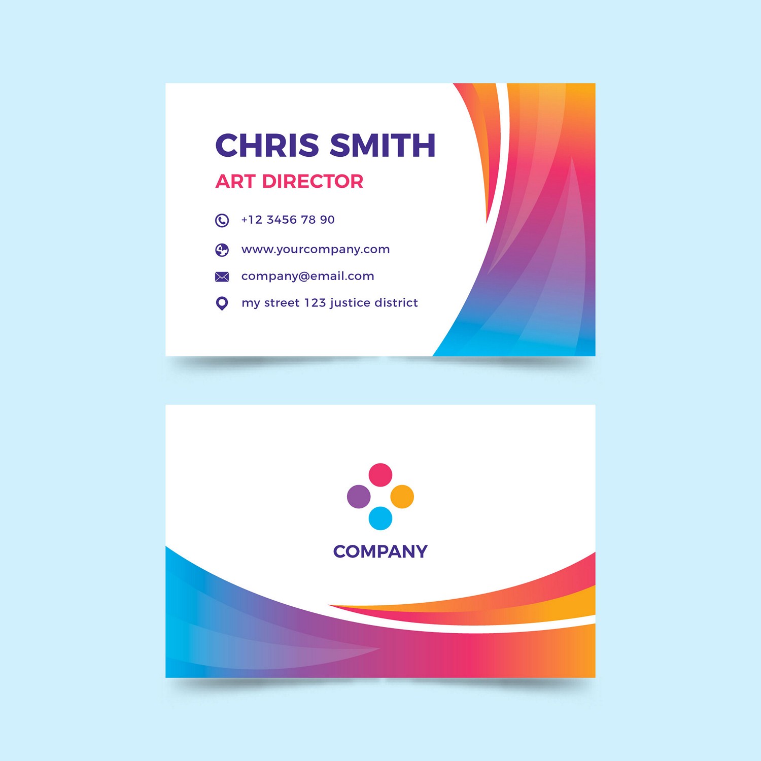 Vibrant Spectrum Business Card: Print-Ready