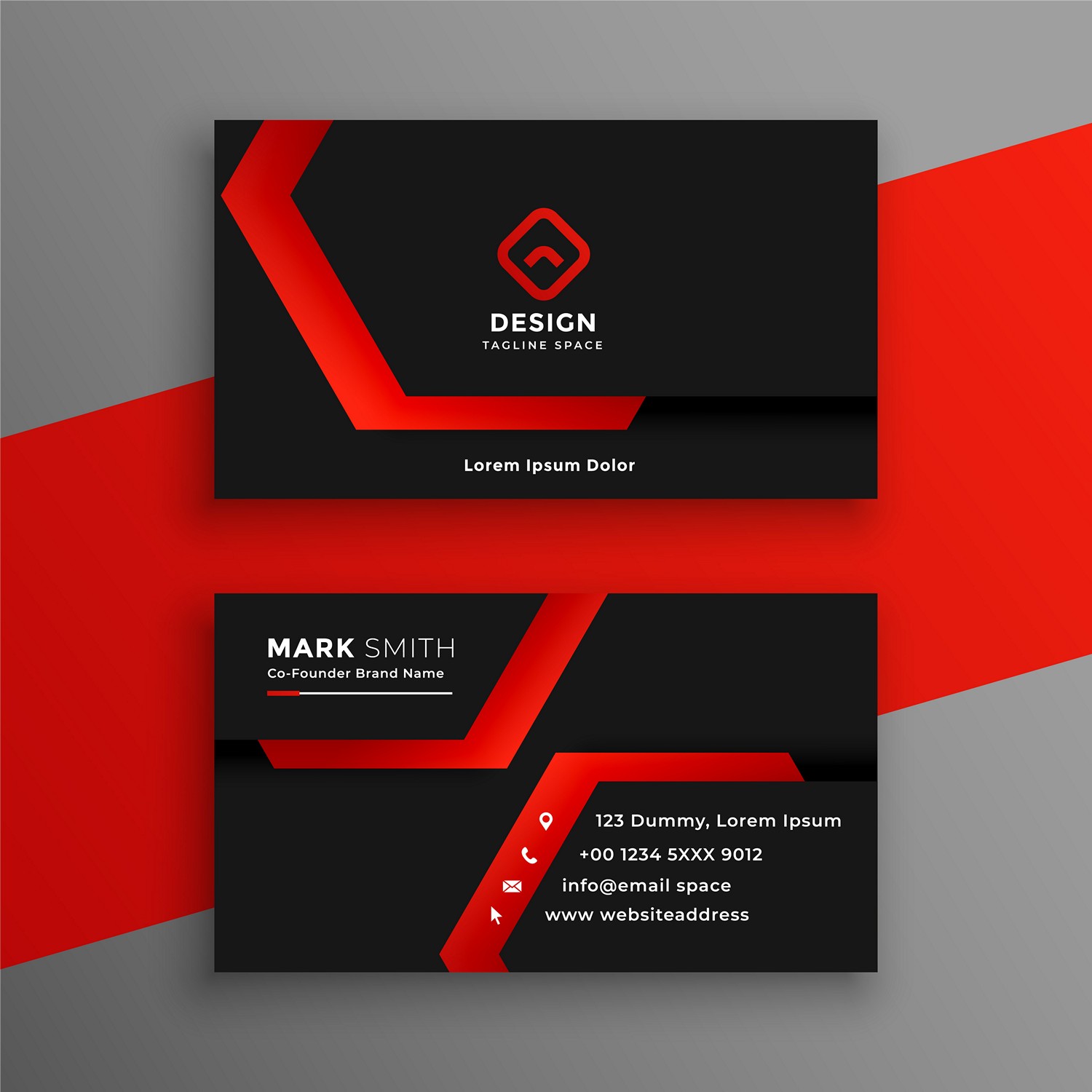 Red Hot Business Card: Customizable Digital Print
