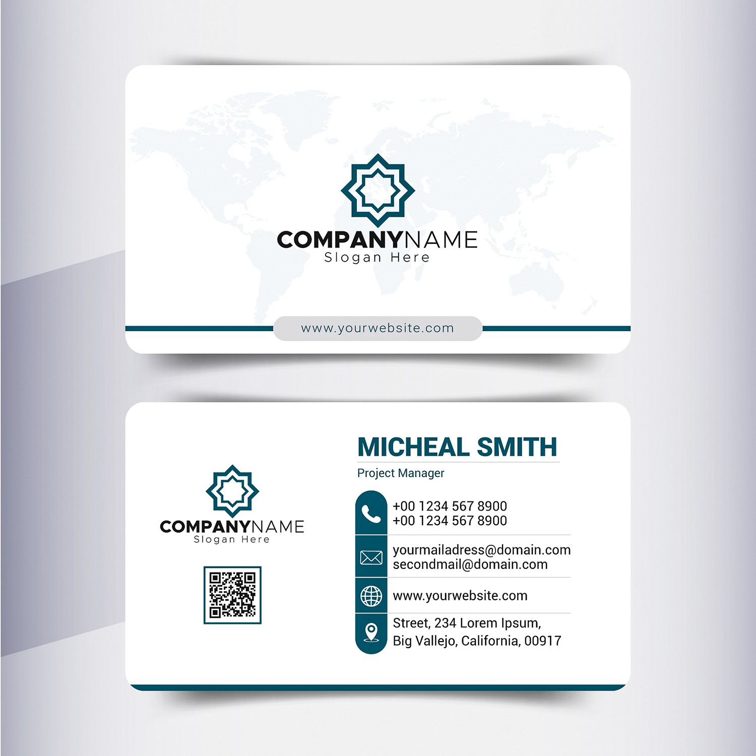 Elegant Global Business Card: Print Your Personalized