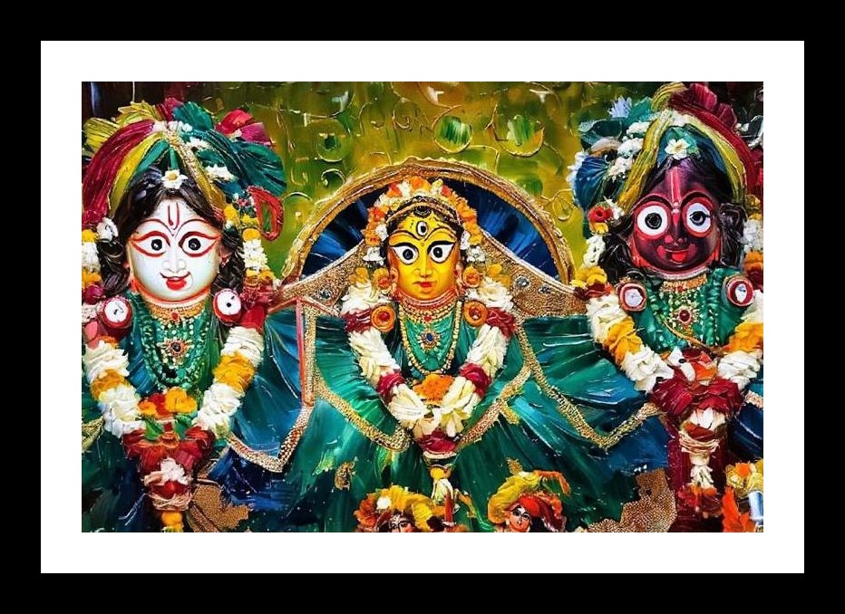 Radiant Deity Portrait: Vibrant Colors, Intricate Details. Wall Art, Interior Accents, Framing Solutions, Residential/Commercial Decor, Premium Gifts | Size: 8 x 12 inches