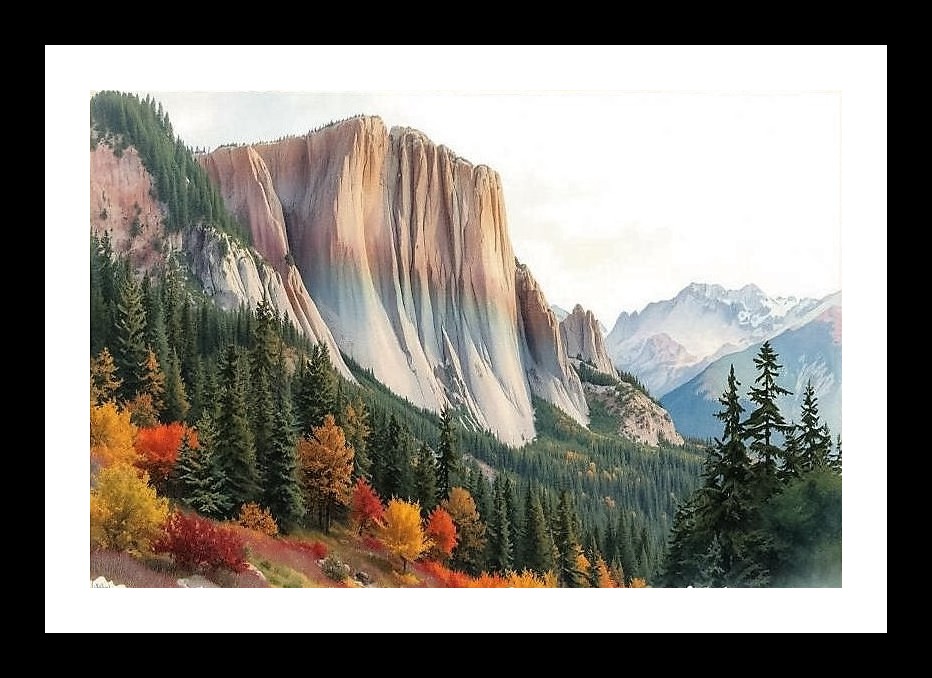 Mountain Majesty: Lush Landscape Portrait Wall Art, Interior Accents, Framing Solutions, Residential/Commercial Decor, Premium Gifts | Size: 8 x 12 inches