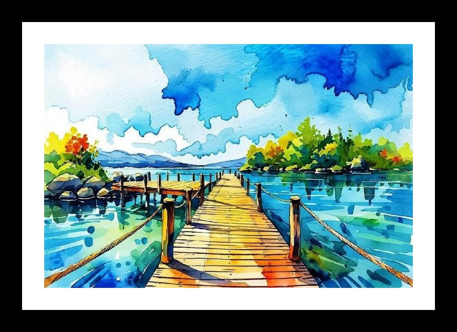 Vibrant Coastal Portrait. Wall Art, Interior Accents, Framing Solutions, Residential/Commercial Decor, Premium Gifts | Size: 8 x 12 inches