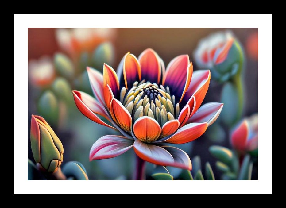 Floral Radiance: A Delicate Bloom in Vivid Detail. Wall Art, Interior Accents, Framing Solutions, Residential/Commercial Decor, Premium Gifts | Size: 8 x 12 inches