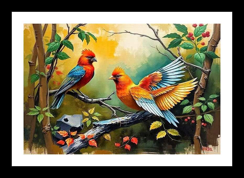 Golden Pheasant Jungle Portrait - Wall Art, Interior Accents, Framing Solutions, Residential/Commercial Decor, Premium Gifts | Size: 8 x 12 inches