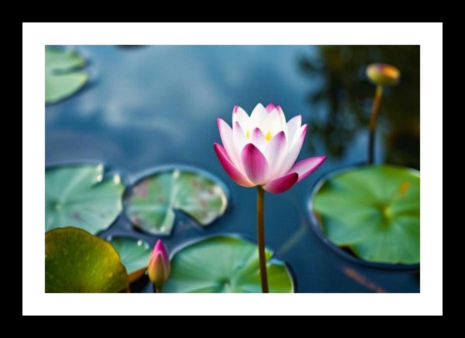 Serene Water Lily Blossom Photo - Tranquility in Bloom Wall Art, Interior Accents, Framing Solutions, Residential/Commercial Decor, Premium Gifts | Size: 8 x 12 inches