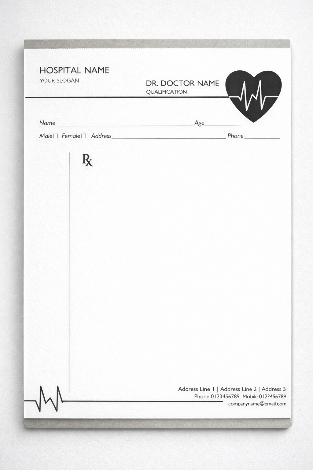 Doctor's Prescription Pad (Monochromatic)
