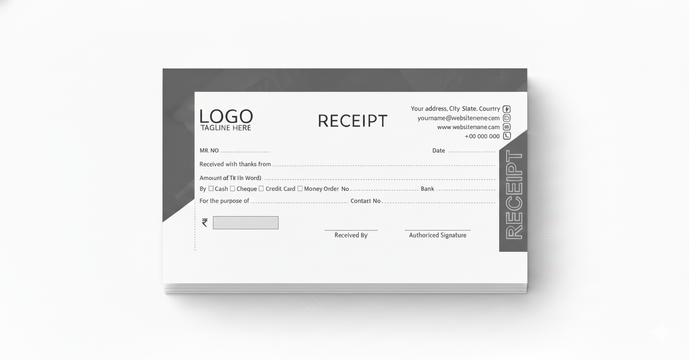 Receipt Book (Custom & Monochromatic)